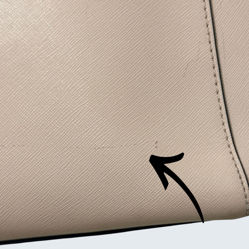 Michael Kors Blush Pink Saffiano Leather Tote Work Everyday Silver Lock Large - Picture 6 of 16